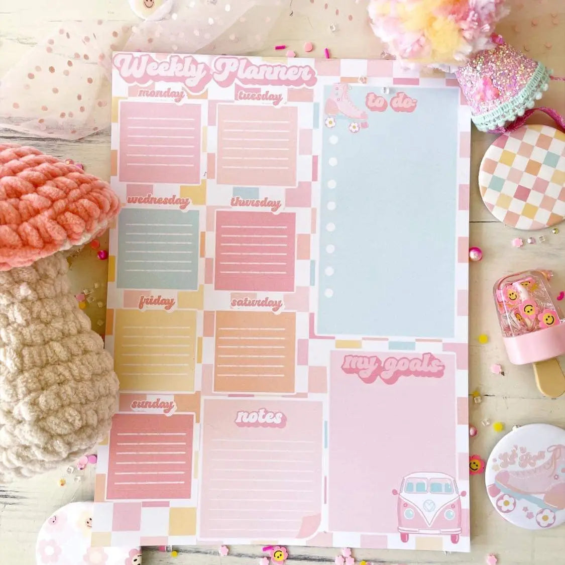 Retro Weekly Planner Notepad