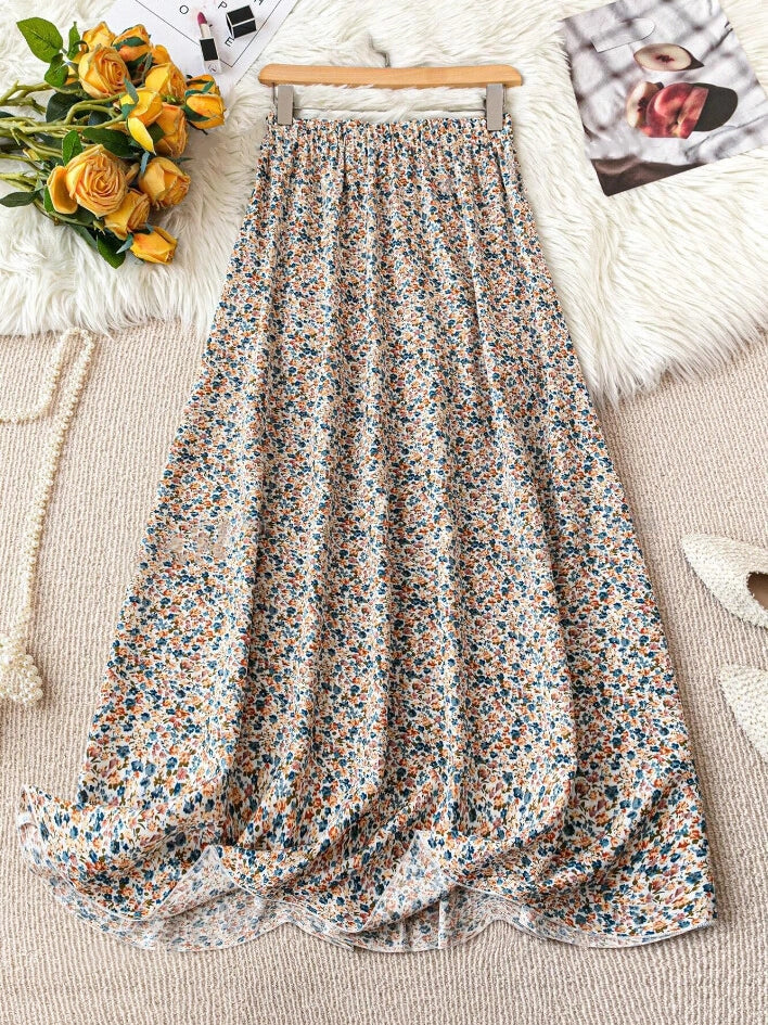 High Waist Floral Maxi