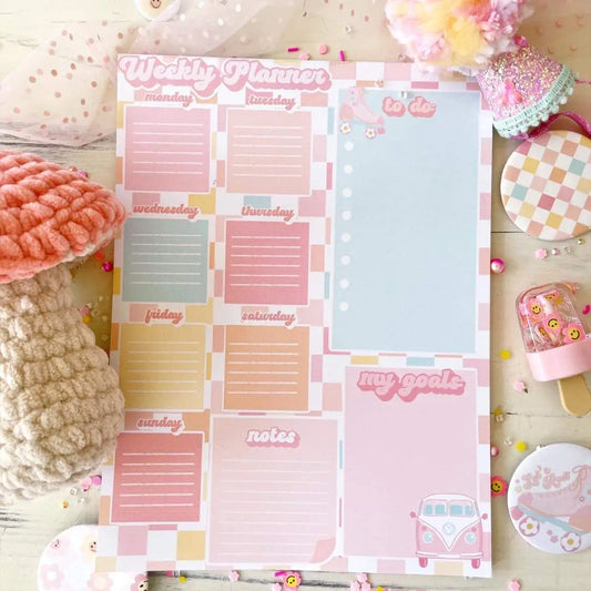 Retro Weekly Planner Notepad
