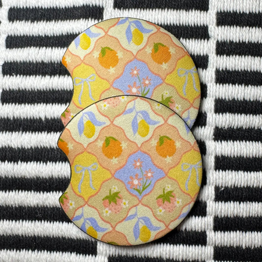 Cottage Collage Car Coaster