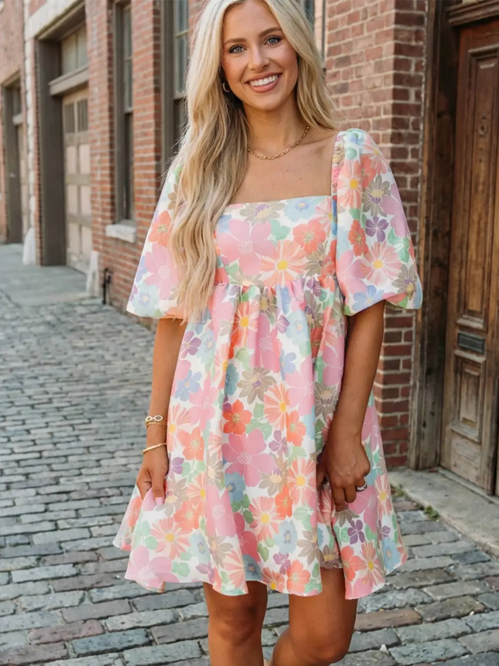 Summer Floral Baby Doll Dress