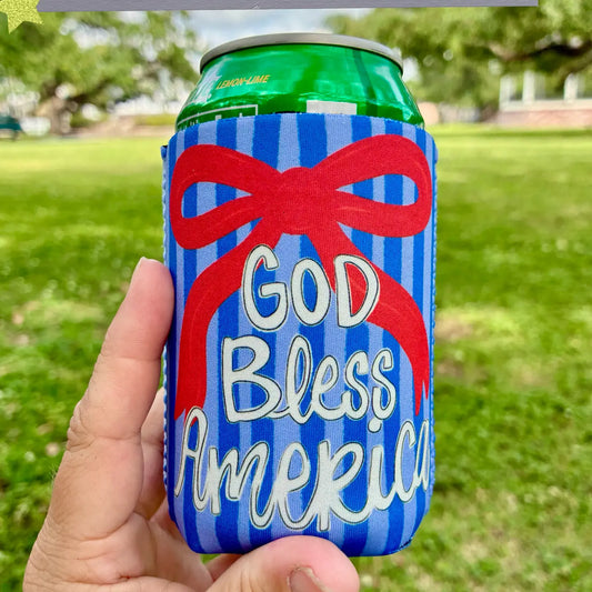 God Bless America Can Koozie