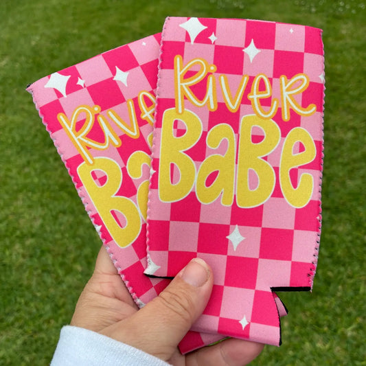 River Babe Slim Can Koozie
