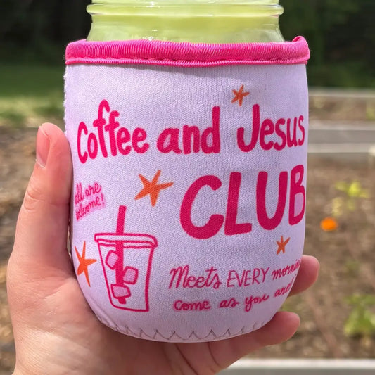 Coffee and Jesus Club Drink Sleeve-Small