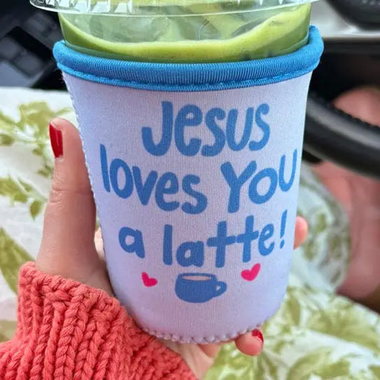 Jesus Loves You Iced Coffee Sleeve
