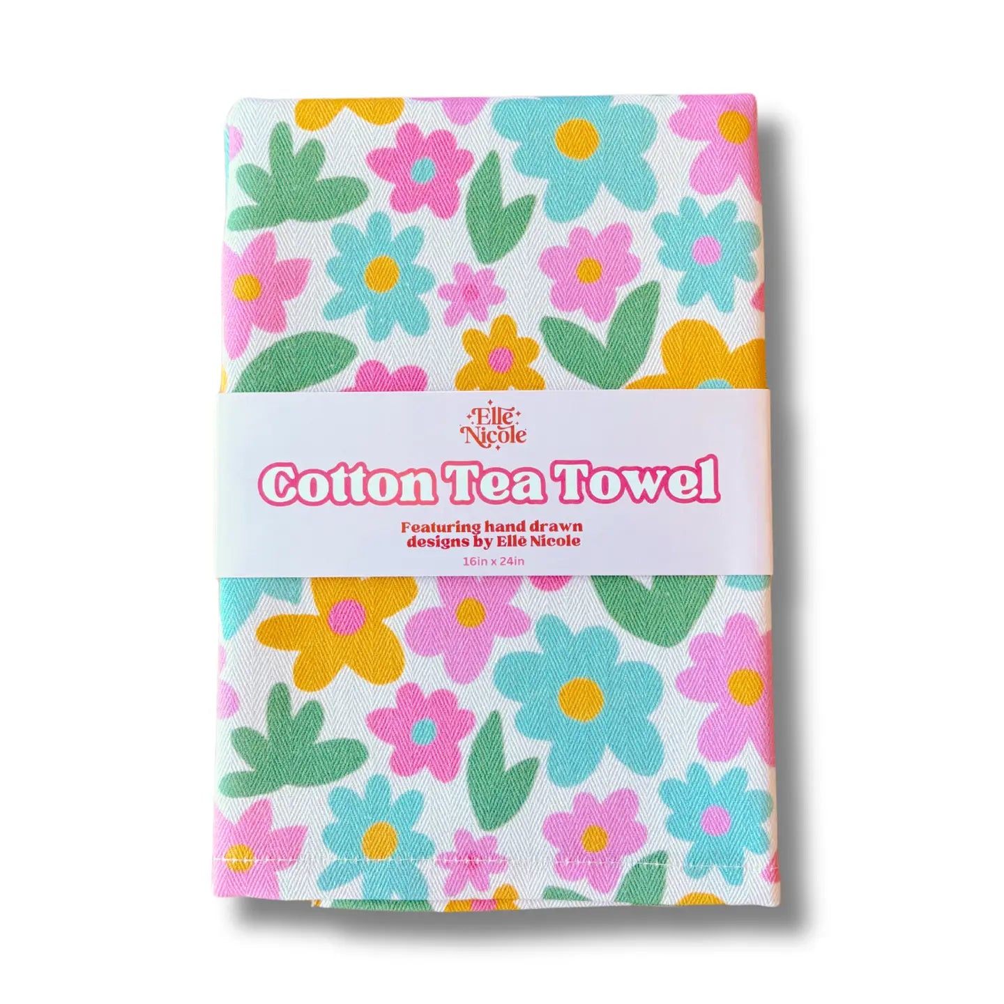Floral Cotton Tea Towel