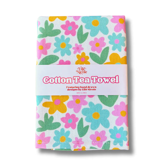 Floral Cotton Tea Towel