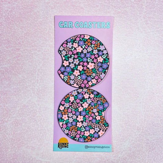 Ditzy Floral Car Coasters